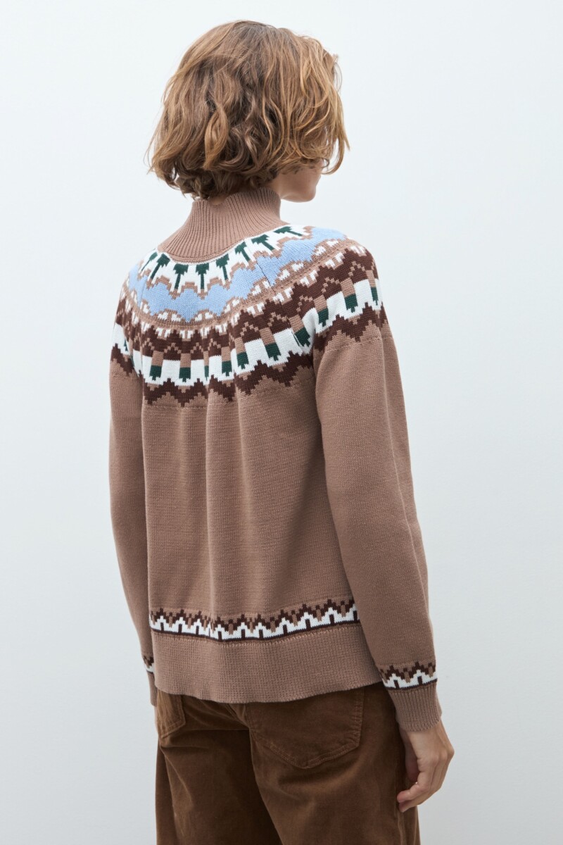 Polera bariloche tostado melange