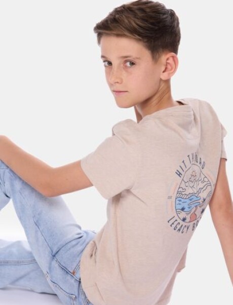 REMERA ESTAMPADA Beige