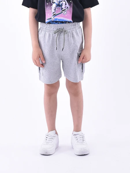 BERMUDA TERRY CARGO GRIS MELANGE M