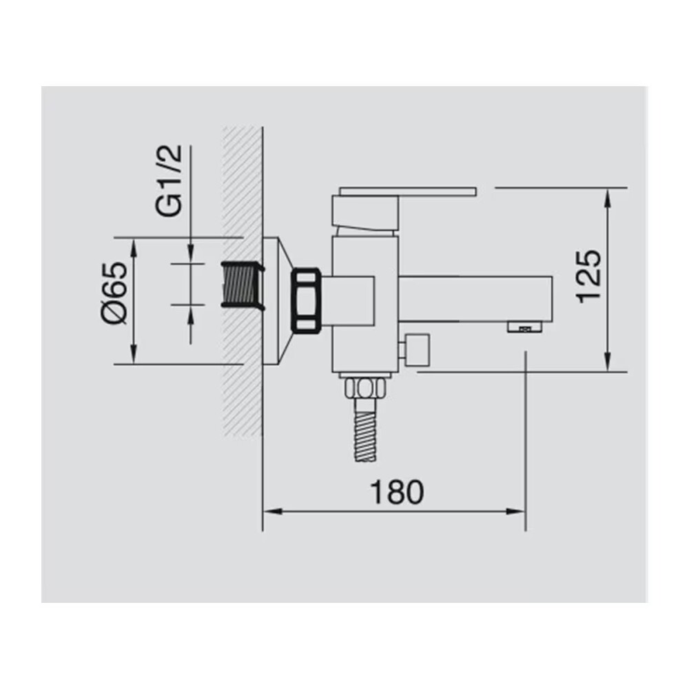 Grifería de ducha Monocomando exterior Square Cromado Grifería De Ducha Monocomando Exterior Square Cromado