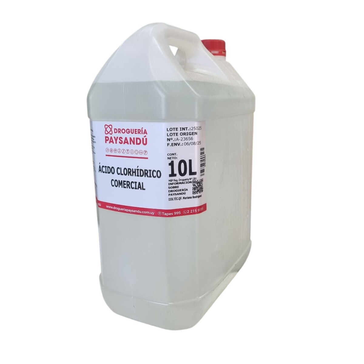Ácido Clorhídrico Comercial - 10 L 