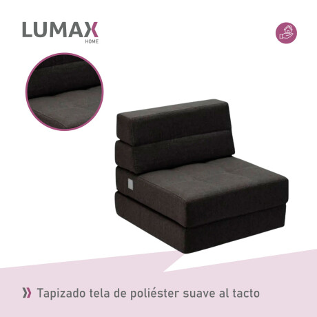 Sillón cama individual Lumax Oster en caja compactado Negro