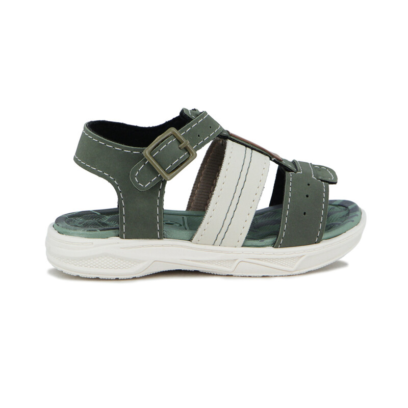 Molekinho Sandalia Casual Infantil Napa Moscou Neo/napa Flot Rust Neo Oliva-beige
