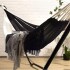 Hamaca Paraguaya Silla Colgante Reforzada Jardín Con Flecos Bolso Y Soga Imback Color Negro Hamaca Paraguaya Silla Colgante Reforzada Jardín Con Flecos Bolso Y Soga Imback Color Negro
