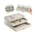 Organizador De Joyas Gamuza Con 3 Cajones Desmontables Organizador De Joyas Gamuza Con 3 Cajones Desmontables
