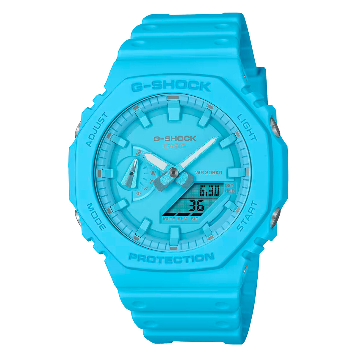 Reloj G-Shock Ga2100-2A2Dr En Resina Celeste 