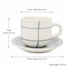 Taza de Té con Plato en Cerámica Cuadrille Beige de 350ml Taza de Té con Plato en Cerámica Cuadrille Beige de 350ml