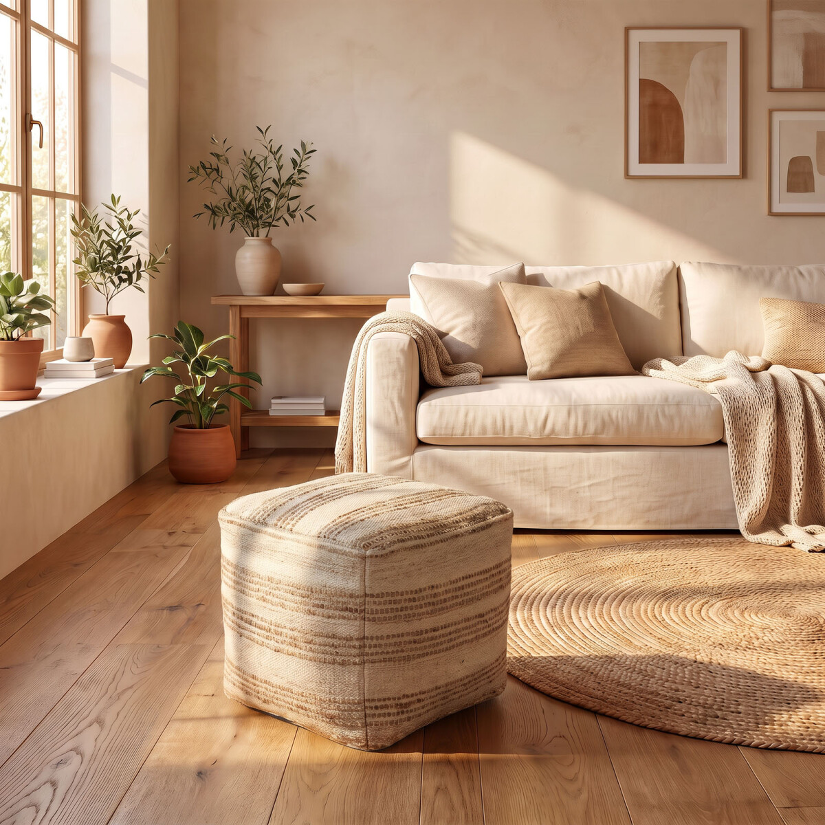 POUF - BEECHLAND LANA LANA, NATURAL 