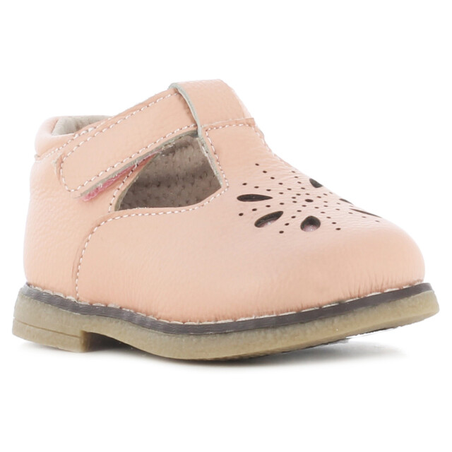 Zapatos de Niña MINI Miss Carol BERET con velcro y calado Rosado