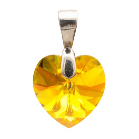 Dije de cristal y plata, CORAZON. Dije de cristal y plata, CORAZON.