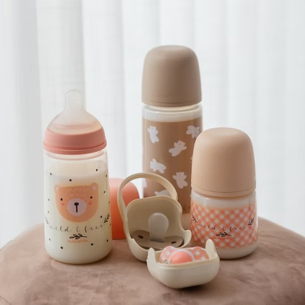 Set x2 Chupete 6-18m anatomico suavinex new prints bear rosa