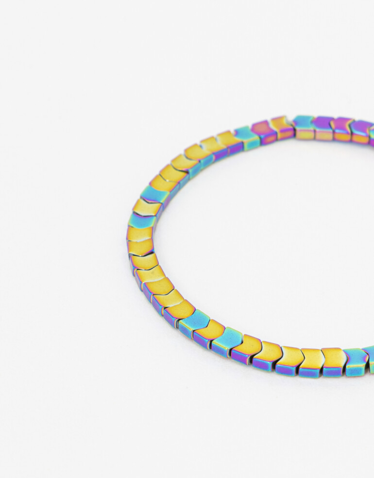 Pulseras Elásticas Metal Pulsera Elástica Metal Ionizado - Combinacion Multicolor