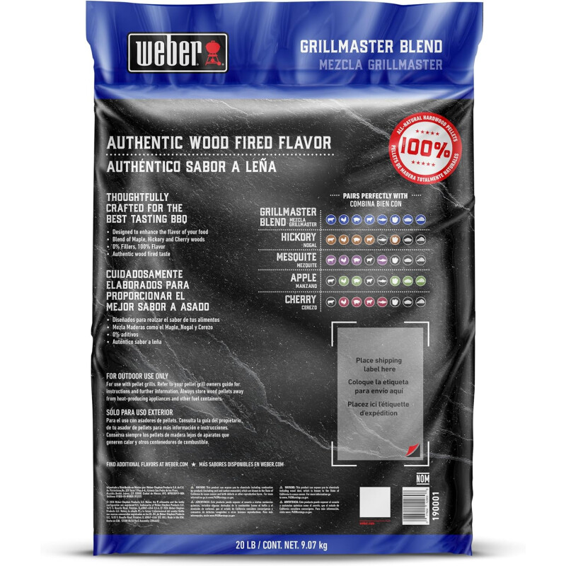 Pellets de madera Grillmaster Blend Weber Pellets de madera Grillmaster Blend Weber