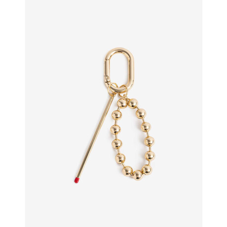 Llavero Fosforo Metálico Dorado