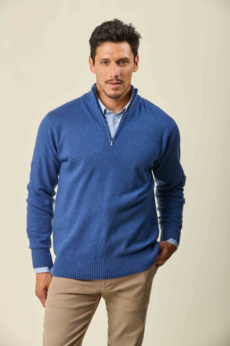Buzo Lambswool Medio Cierre - Jean 