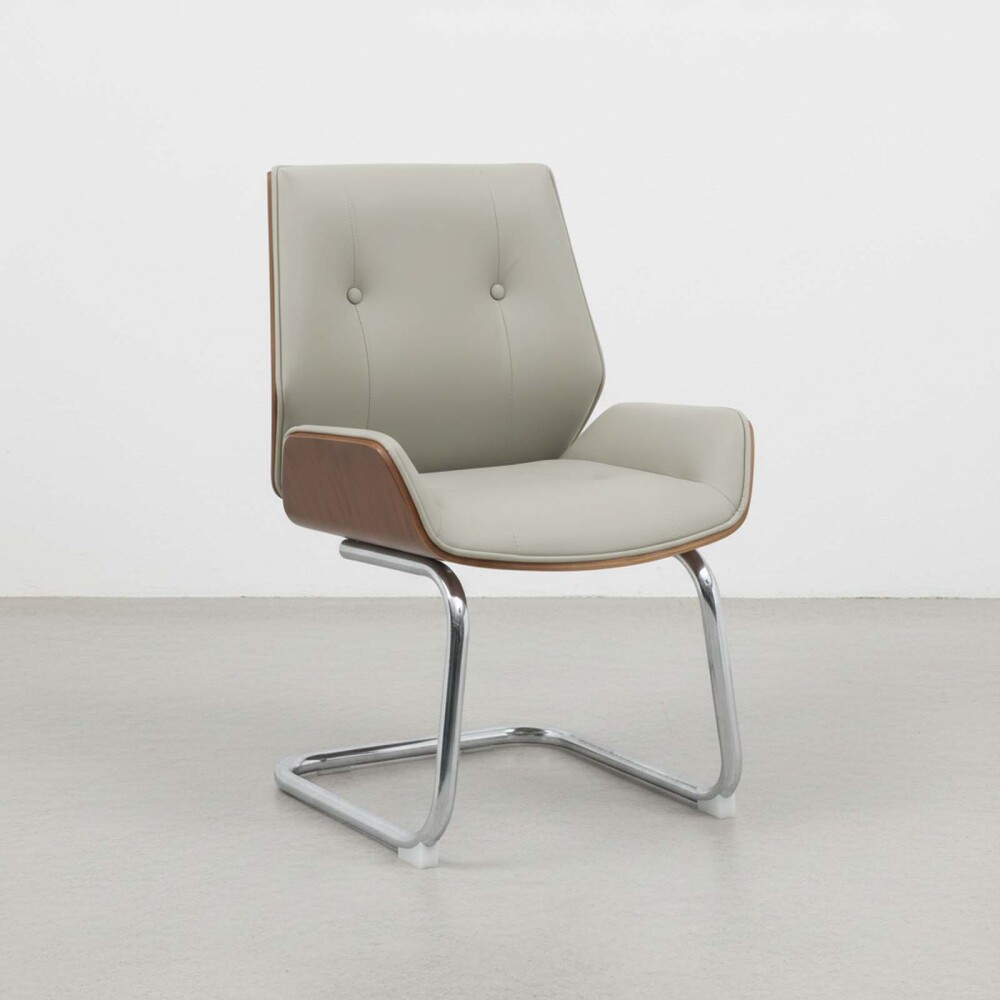 ASIENTO DE VISITA MADERA-Y-PU NATURAL-BEIGE ECLIPSE