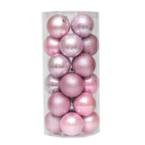 Esferas navideñas x 24 Fucsia