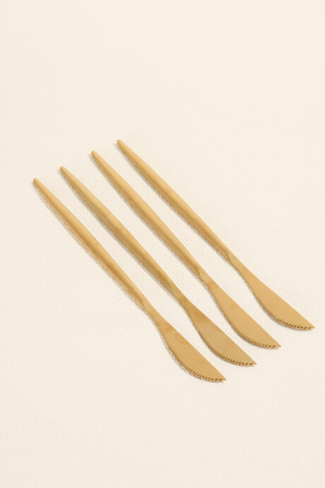 Cuchillo Fiordo, Set 4 Un. Dorado Color Unico