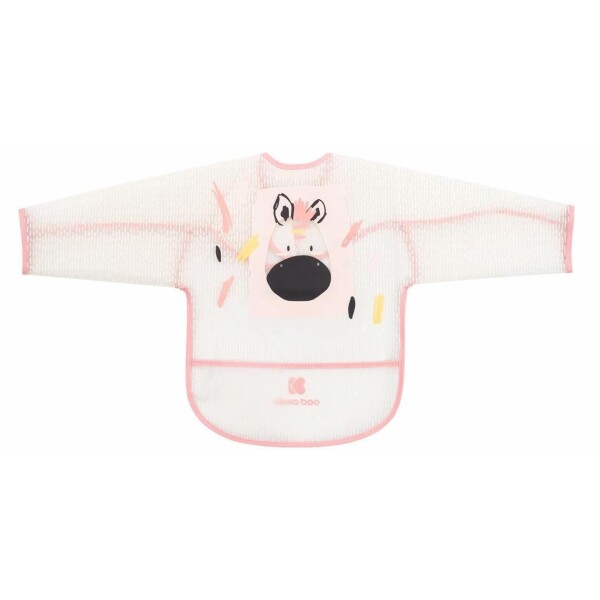 Babero con manga KIKKABOO rosa zebra