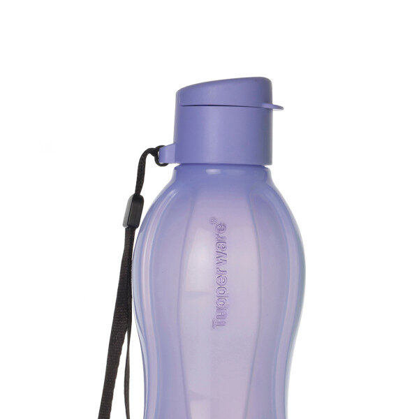 BOTELLA ECO TWIST TUPPERWARE CON PICO Y CORREA 500 ML LILA