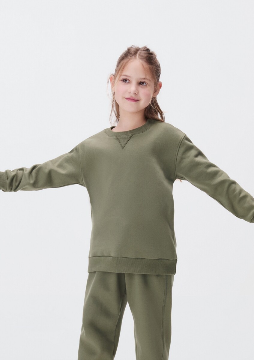 BUZO INFANTIL EN ALGODÓN - MARRÓN - VERDE 