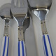 Set 24 Piezas Cubiertos Mango Rayas AZUL
