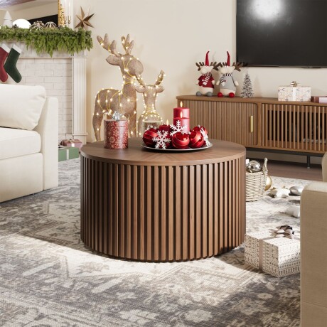 MESA DE CENTRO 3D MARRÓN - CIRCULAR
