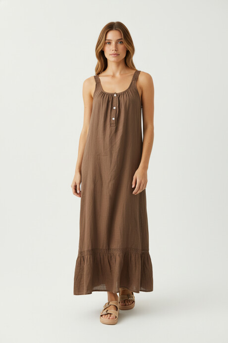 Vestido Bidelia Tostado