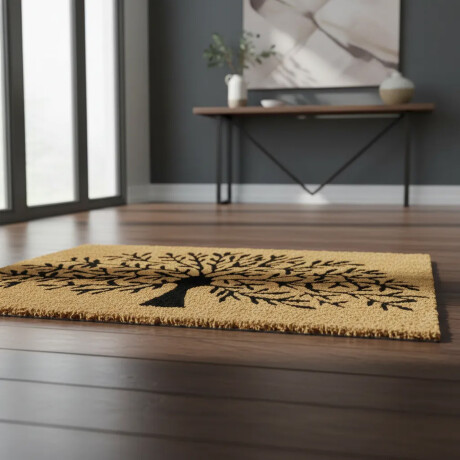 Alfombra Puerta Entrada Felpudo Coco Goma 40X60 Arbol