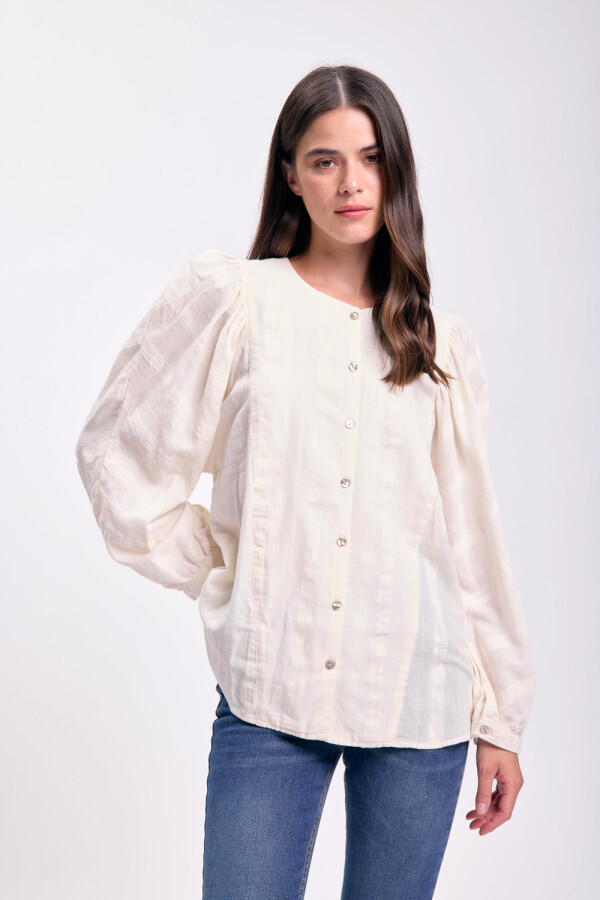 Blusa texturada Crudo
