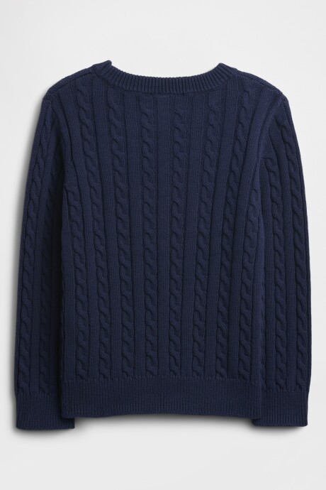 Buzo De Algodón Cable Toddler Niño New Navy