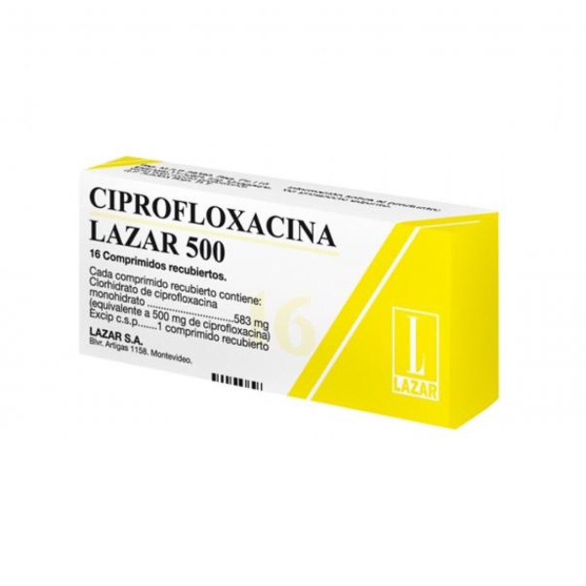 Ciprofloxacina Lazar 500 16 Comp. 