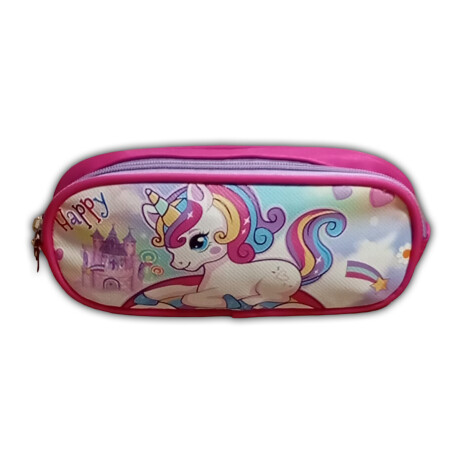 Mochila Escolar 3en1 Lunchera + Cartuchera Infantil Rosado Unicornio