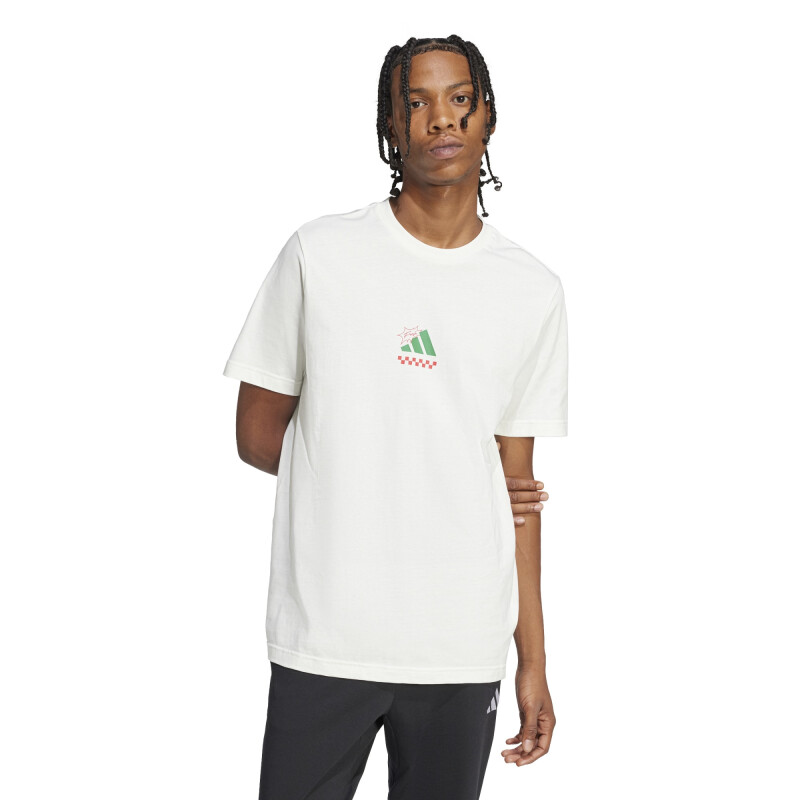 Remera Adidas PIZZA TEE de Hombre - JJ4016 Blanco