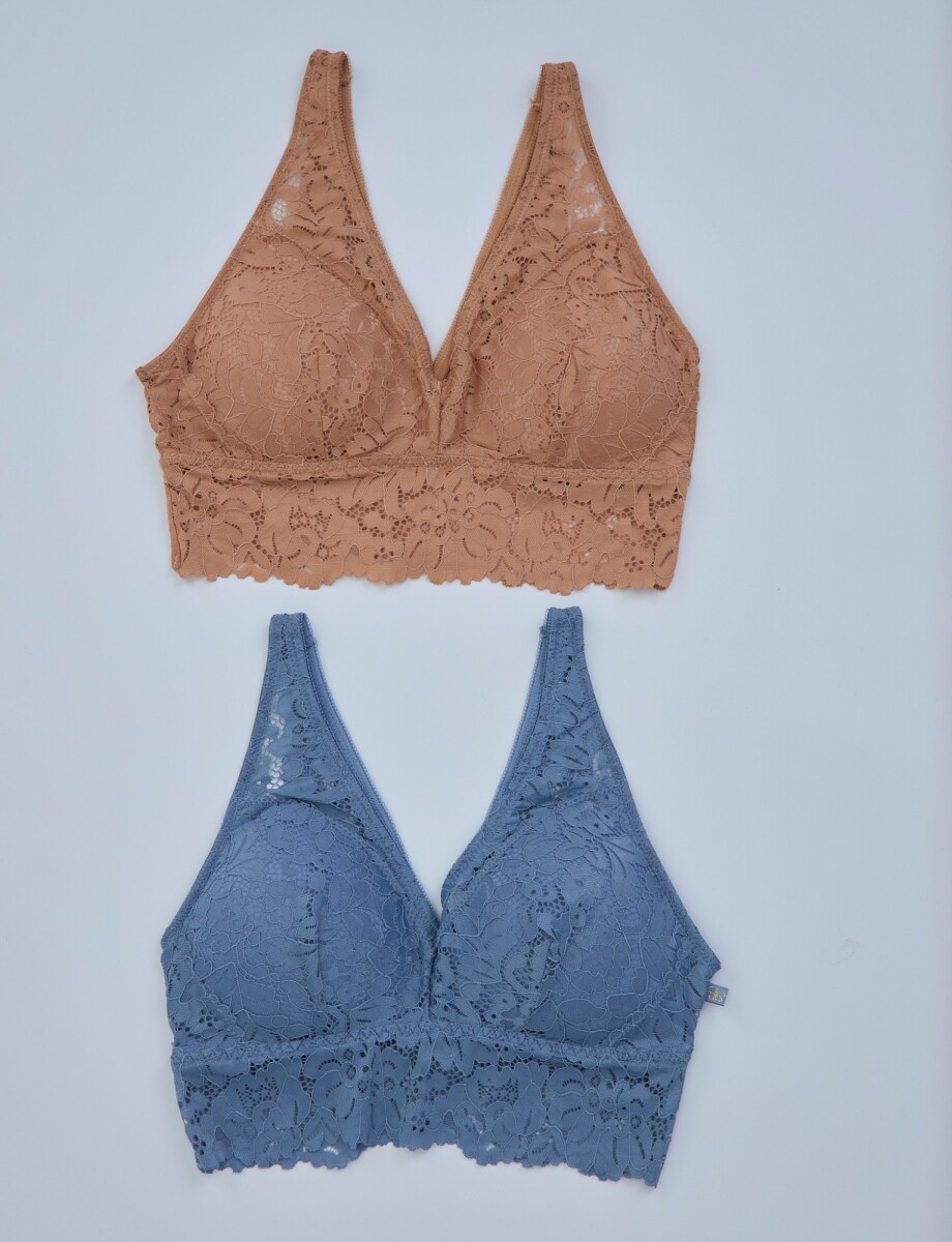 Pack 2 Bralettes - Azul 