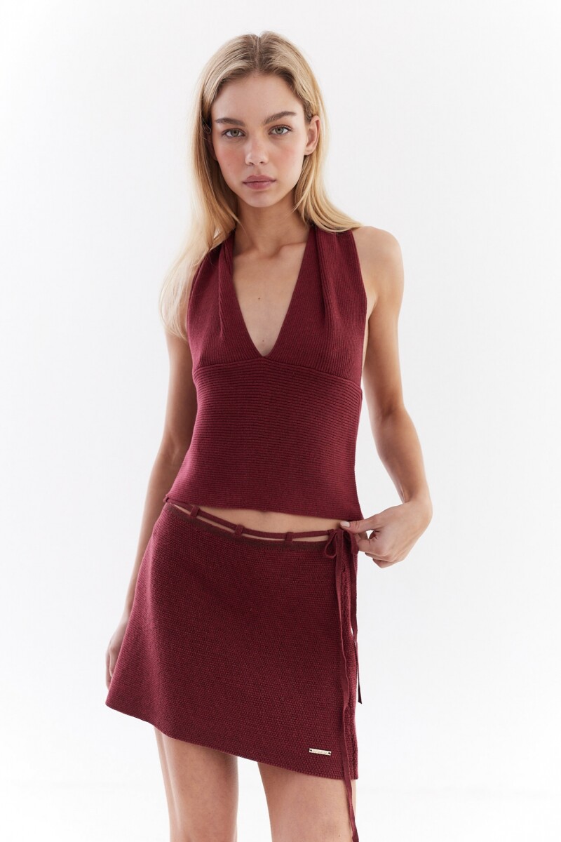 Falda Lua Bordó