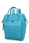 Mochila boca de pez multicierres Celeste