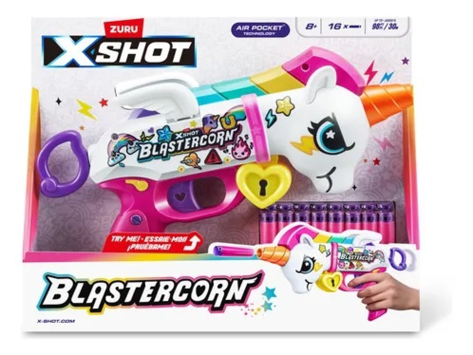 Pistola X - Shot Blastercorn Unicornio Con 16 Dardos. 