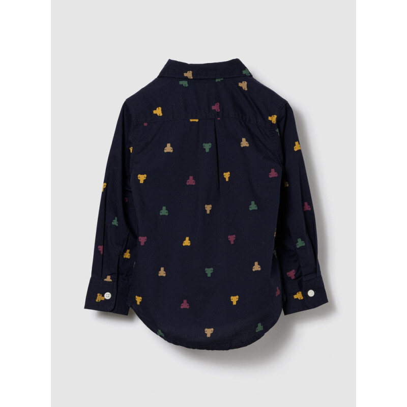 V-LS POPLIN NAVY UNIFORM