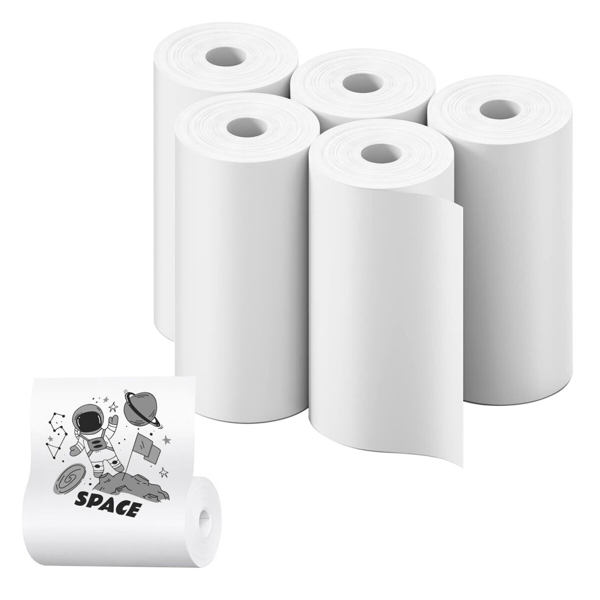 Rollo Papel X5 Térmico MIni impresora Portatil Pos 1 Vía - Variante Color Blanco 