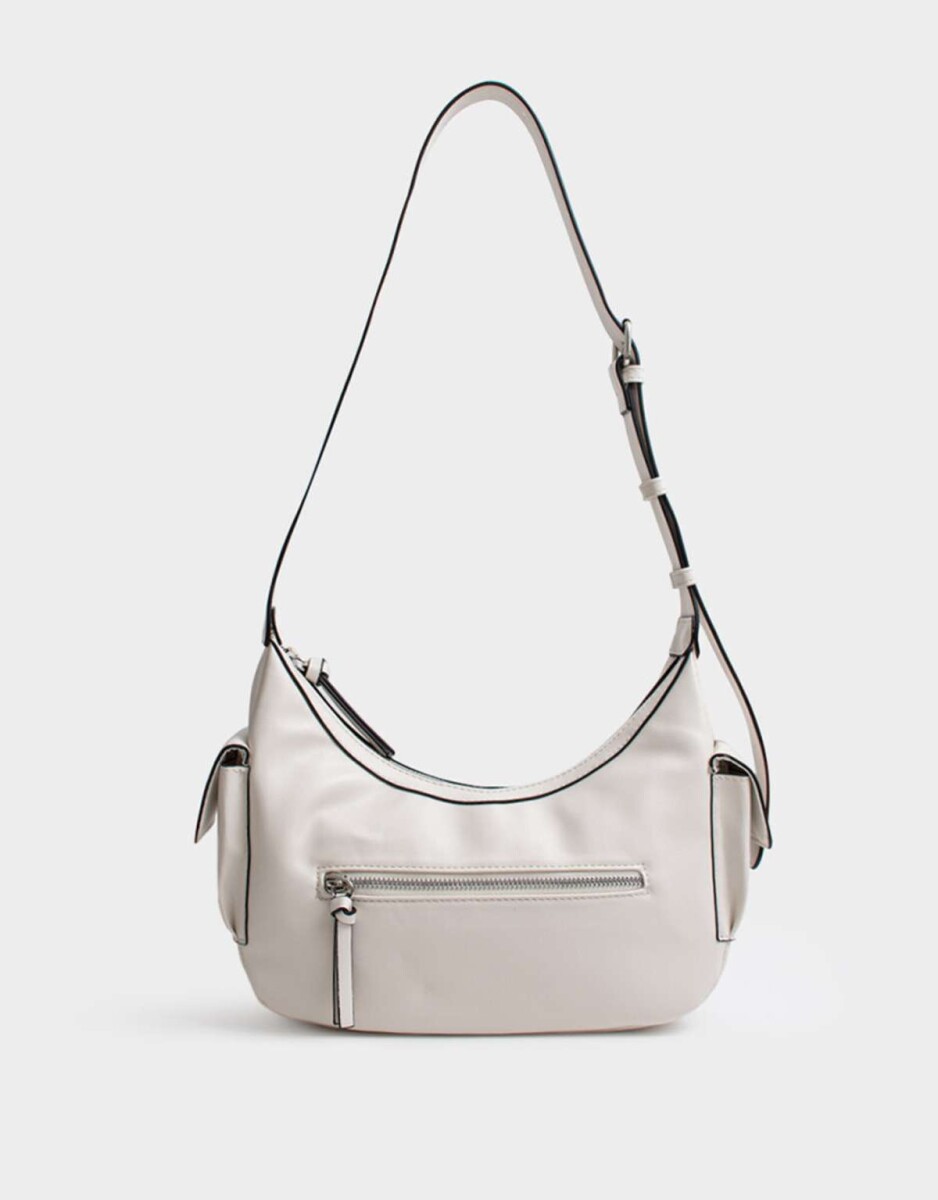 Bandolera Multipocket B&w - Blanco Crudo 