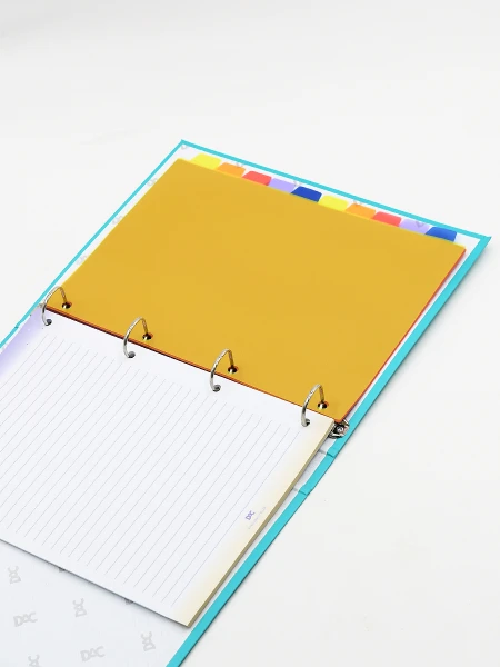 CARPETA CON FOLIOS A4 VERDE AQUA