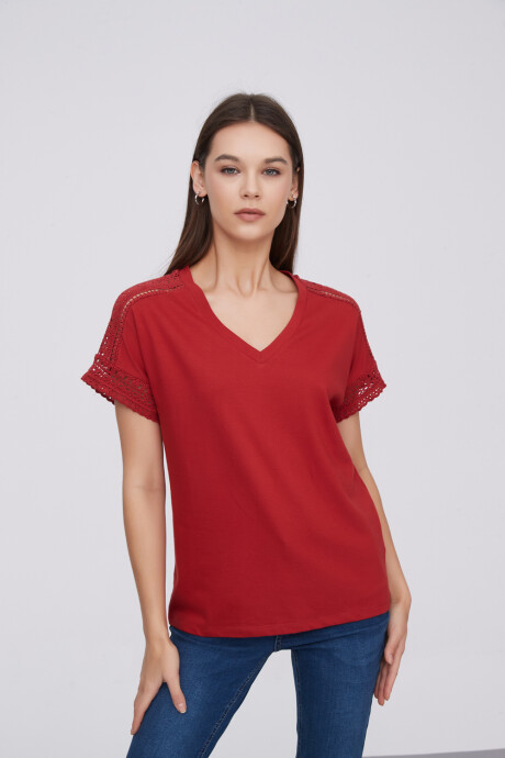 Remera Rayo Rojo Anaranjado