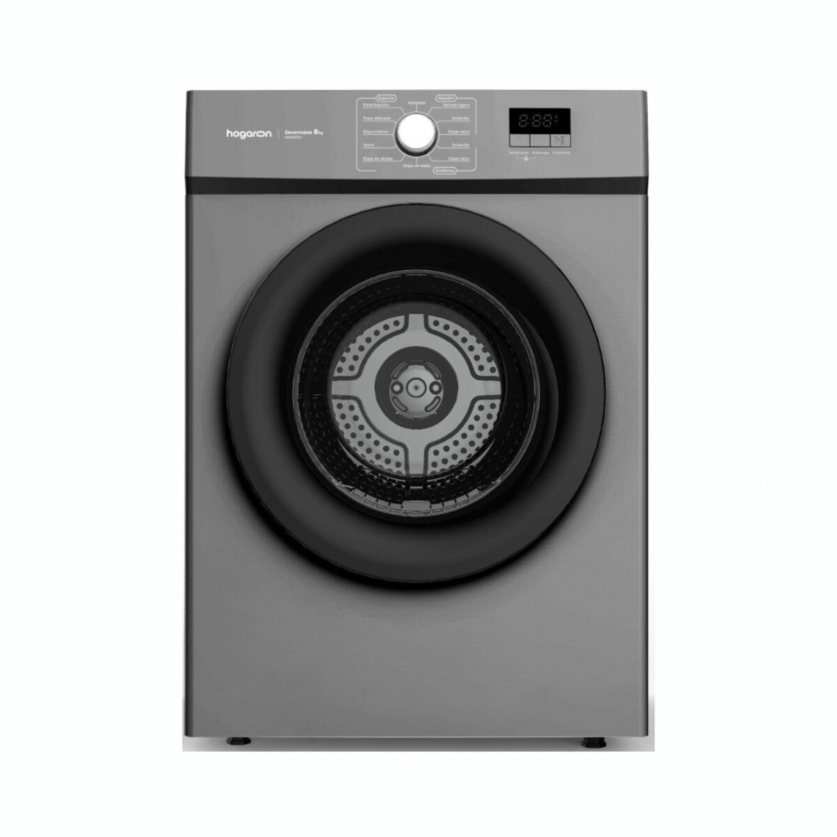 Secarropas HOGARON SHOG8 2000W Capacidad 8Kg Carga Frontal - Titanium Gray 