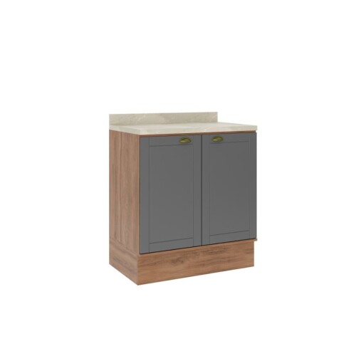 Bajo Mesada Americana 2 Puertas 80cm Gris Bajo Mesada Americana 2 Puertas 80cm Gris