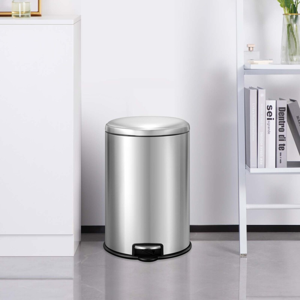PAPELERA ACERO-INOXIDABLE GRIS EK9118MT