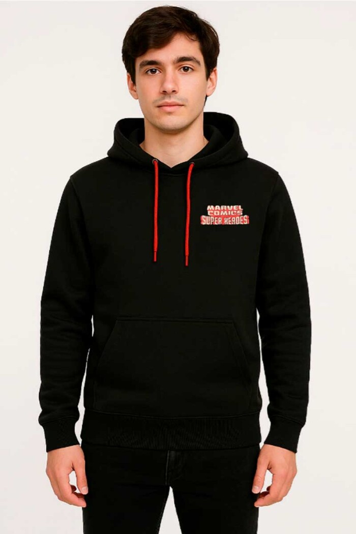 CANGURO ADULTO MARVEL COMICS SUPER HEROES Negro
