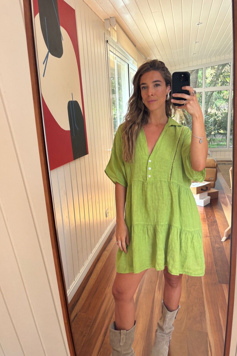Vestido Castello Verde Pistacho