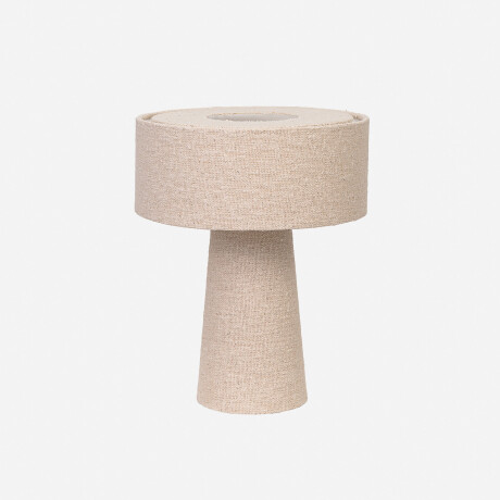 LAMPARA TELA GRIS DE MESA BOUCLÉ