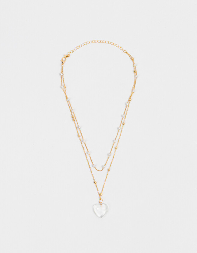 Collares Cortos Con corazón Collar Con Corazón - Dorado